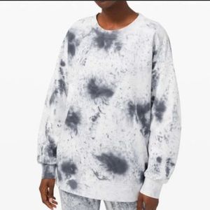 Lululemon Blue White Perfectly Oversized Crew! Size 8